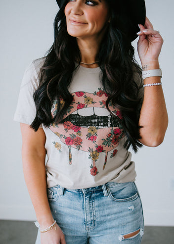 Floral Kisses Graphic Tee