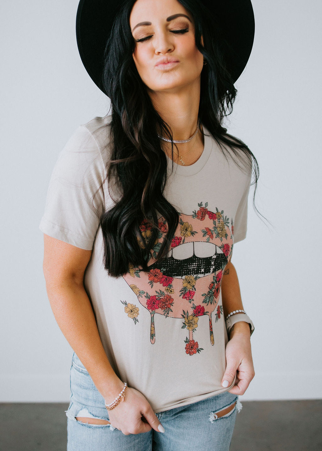 Floral Kisses Graphic Tee