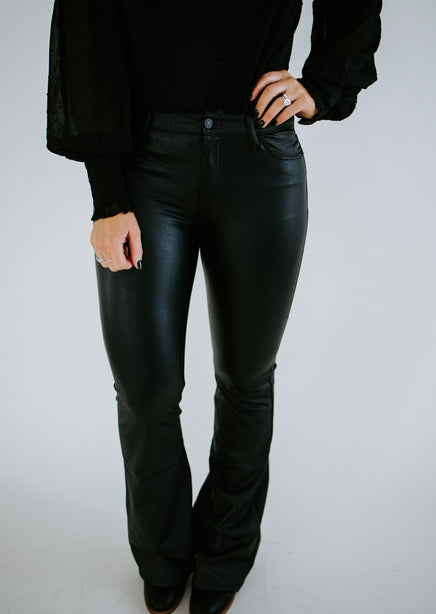 Anora KanCan Faux Leather Flare Pant