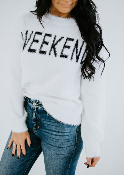 Weekend Affair Fuzzy Sweater