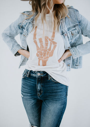Rock and Roll Skeleton Graphic Tee