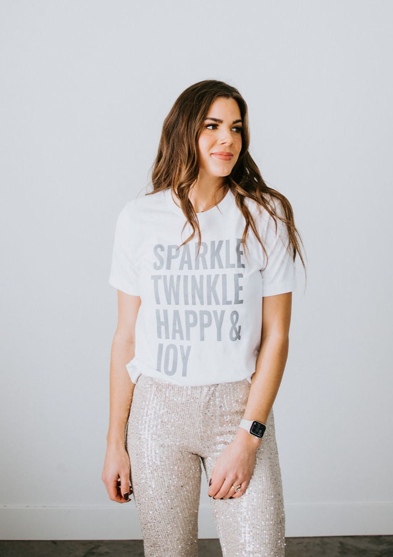 image of Sparkle Twinkle Happy & Joy Tee