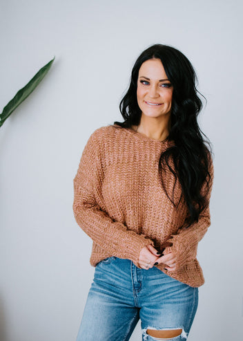 Rosanna Lace Up Back Sweater FINAL SALE