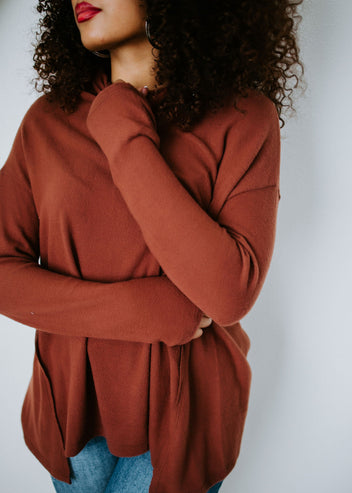 Kari Mock Neck Tunic Top FINAL SALE
