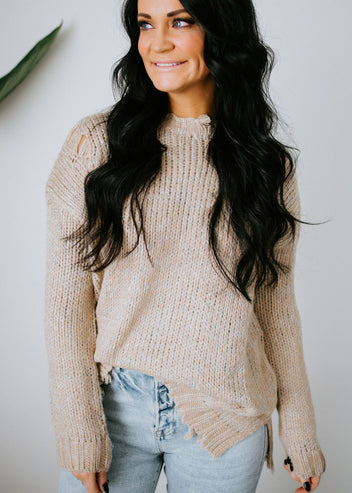 Spencer Distressed Pullover Sweater