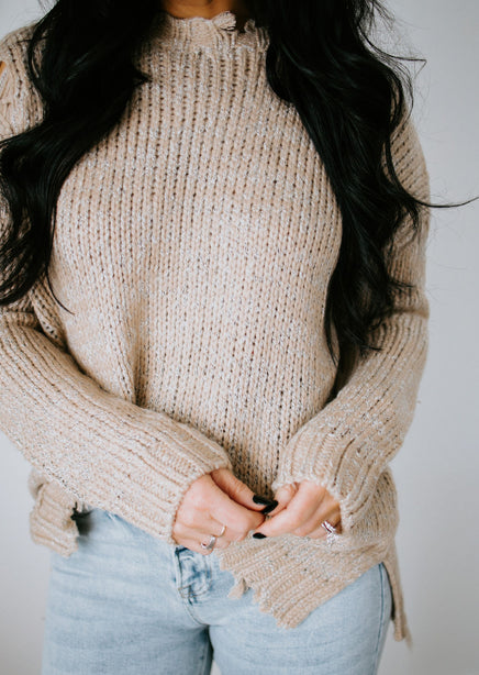 Spencer Distressed Pullover Sweater