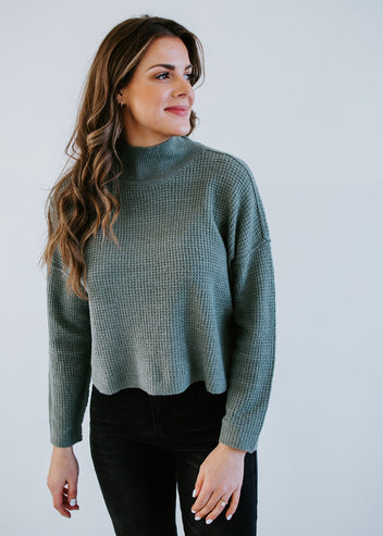 Aritha Mock Neck Knit Sweater