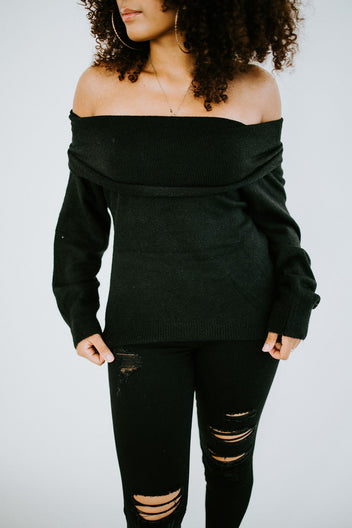 Lilou Off Shoulder Knit Sweater FINAL SALE