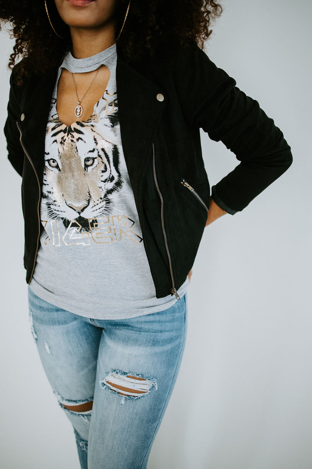 Easy Tiger Gold Foil Graphic Tank