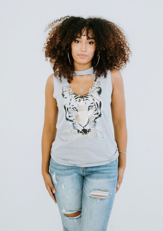 Easy Tiger Gold Foil Graphic Tank