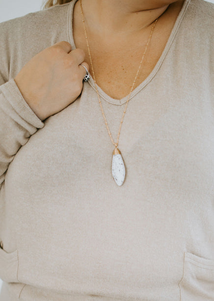 Oval Natural Stone Necklace