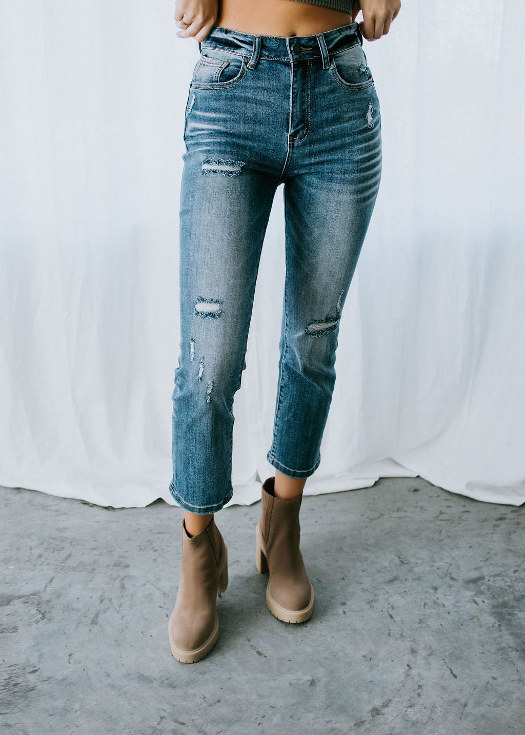 image of Chloe Vintage Washed Straight Jean