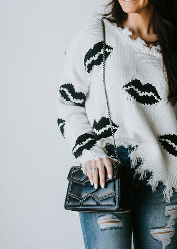Sweet Kisses Distressed Sweater