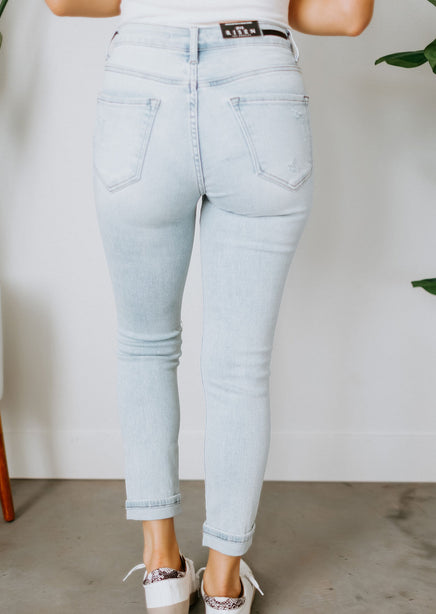 Aria Button Fly Skinny Jean