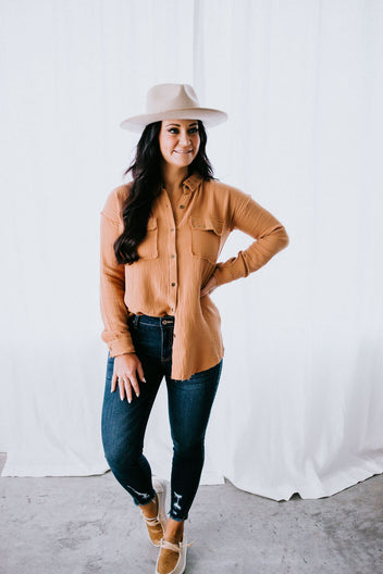 Marlo Stud Button Up Top