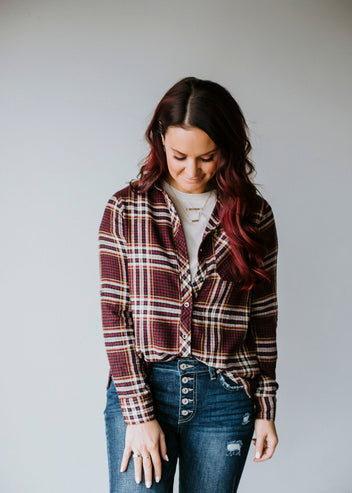 Radha Plaid Top FINAL SALE