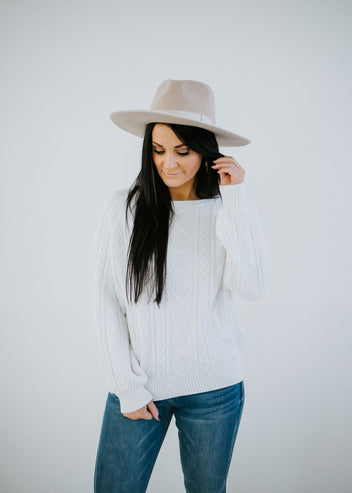 Bring It Back Cable Knit Sweater