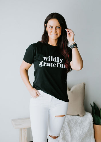 Wildly Grateful Cotton Tee