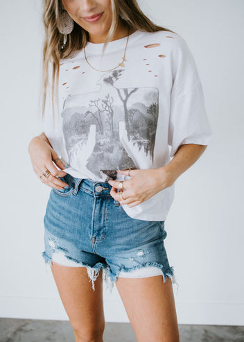 Thunderbird Distressed Top