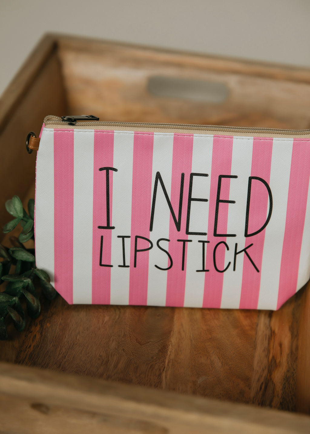 I Need Lipstick Cosmetic Bag FINAL SALE