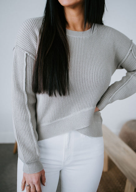 Cross-over Knit Sweater