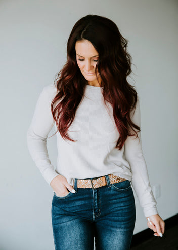 Kensley Waffle Knit Thermal Top