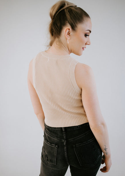 Roux Cropped Sweater Tank