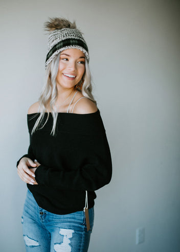Chentelle Off Shoulder Sweater FINAL SALE