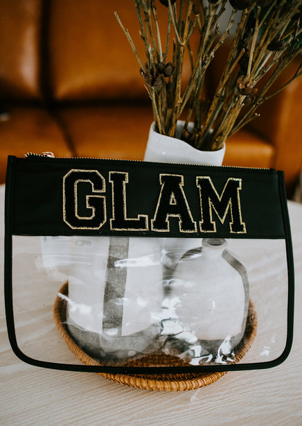 Glam Nylon Clear Pouch