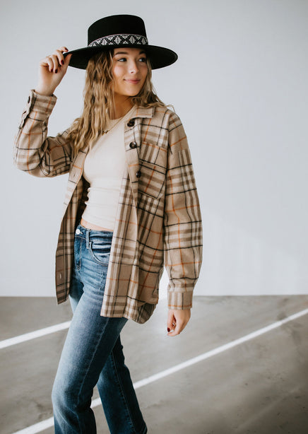 Oliver Plaid Shacket product view