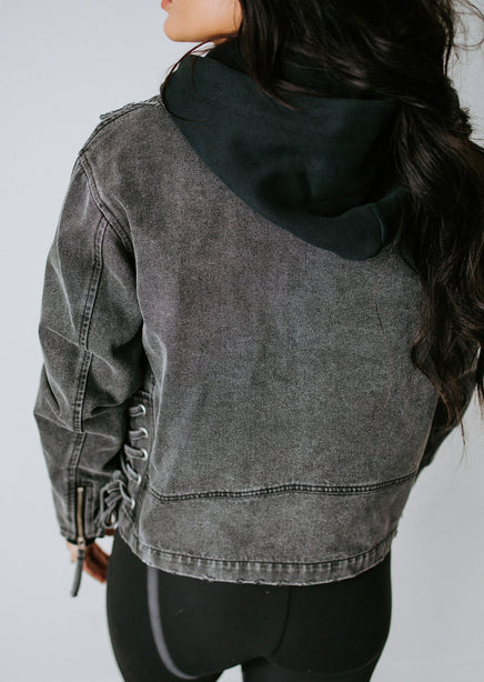 Asher Side Lace Denim Jacket by Chelsea DeBoer
