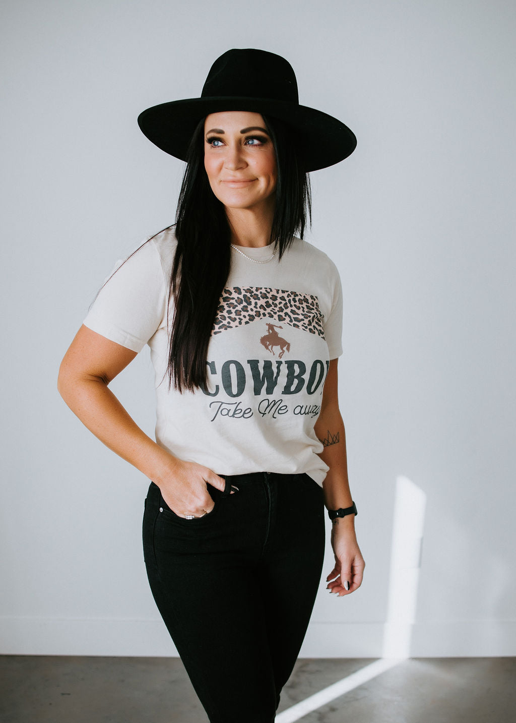image of Cowboy Leopard Graphic Tee