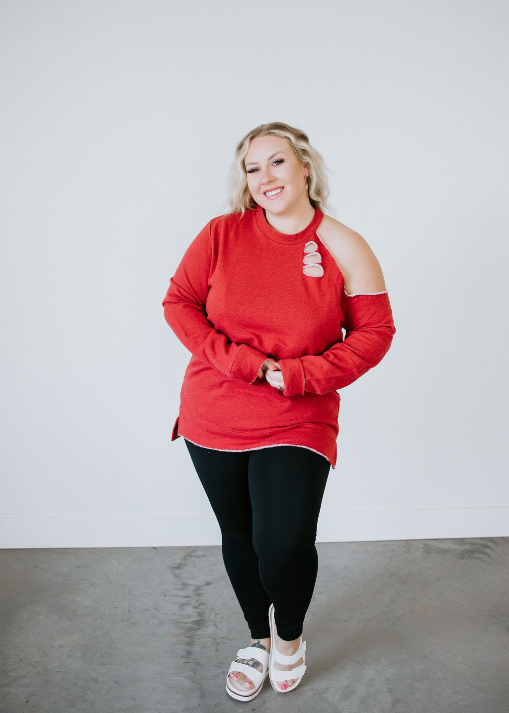 Birdiebee cold deals shoulder sweatshirt