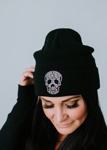 Sparkle Skull Beanie