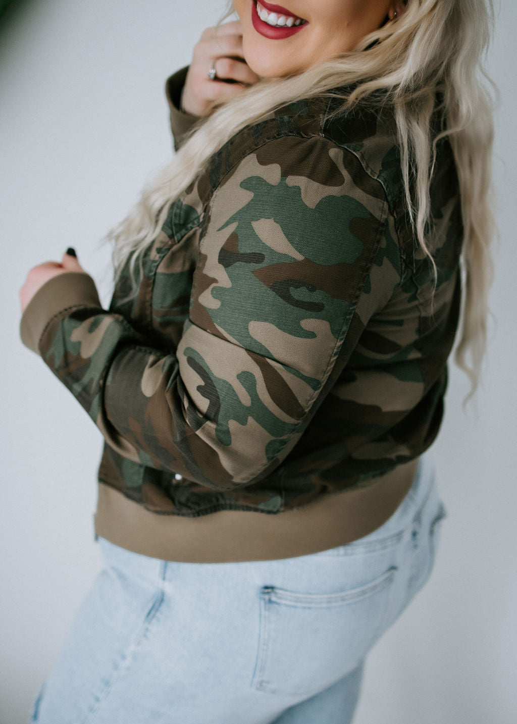 Girls camo bomber jacket sale