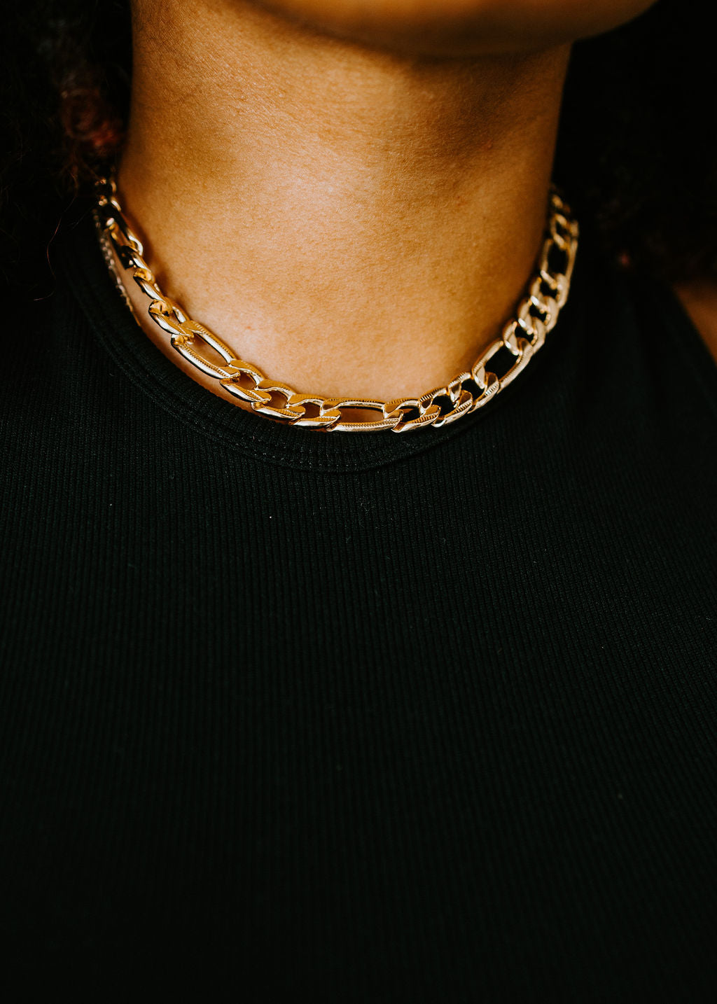image of Link Up Chain Choker Necklace