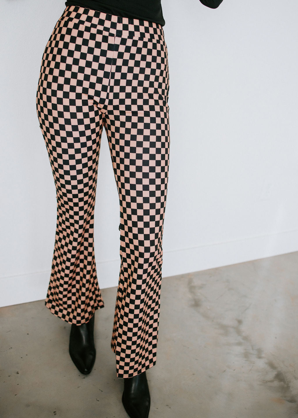 image of Check Back Flare Pants
