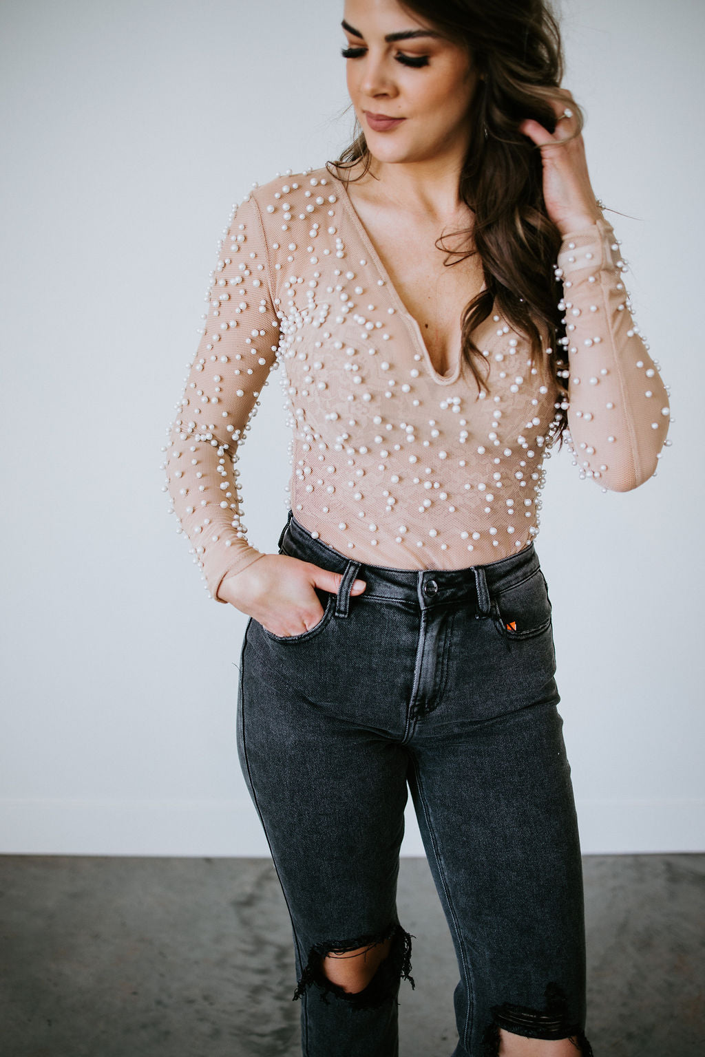 Precious Pearl Mesh Top – Lauriebelles