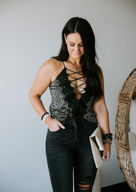 Forever Untamed Lace Up Cami Tank