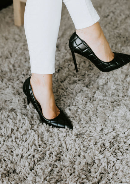 Paityn Quilted Faux Leather Pumps FINAL SALE