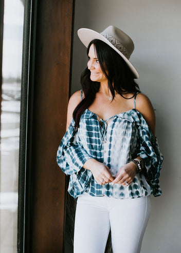 Seaside Memories Cold Shoulder Top