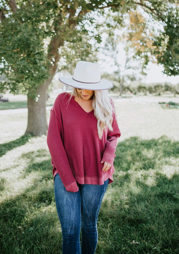 Markee Waffle Knit Top