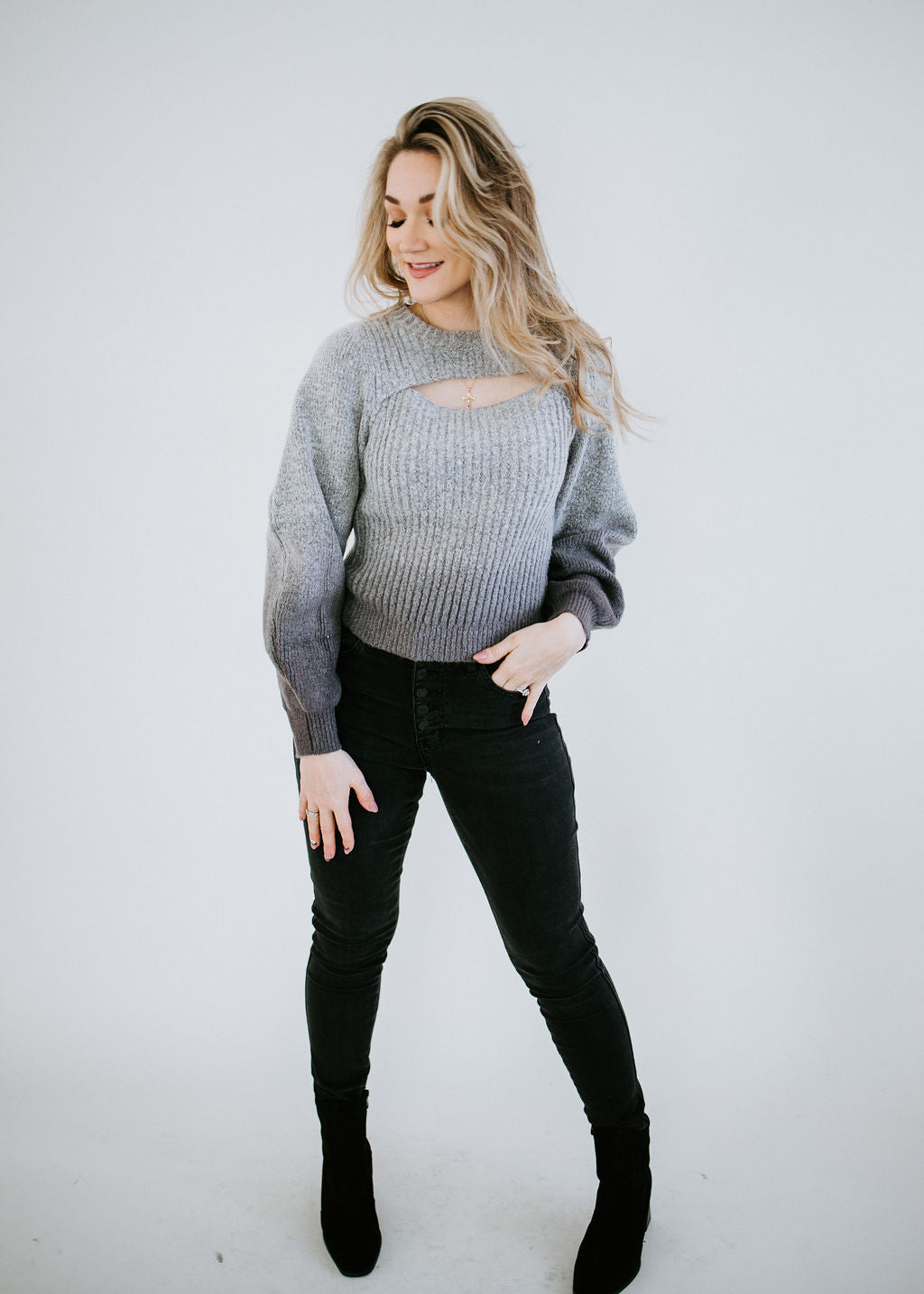 Stand Out Cutout Sweater FINAL SALE