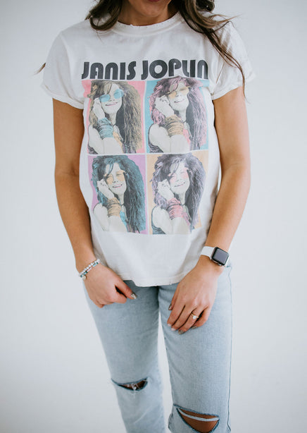 Janis Joplin Portrait Graphic Tee