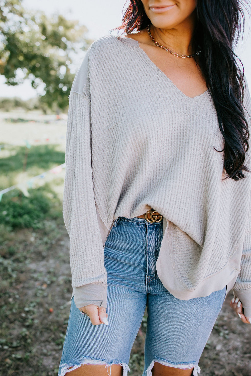 Markee Waffle Knit Top