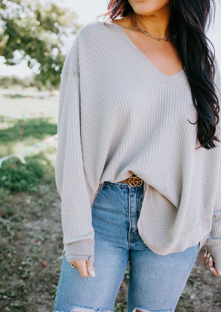 Markee Waffle Knit Top