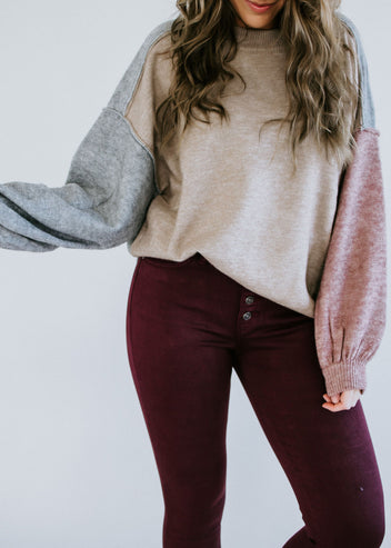 Dominique Balloon Sleeve Sweater