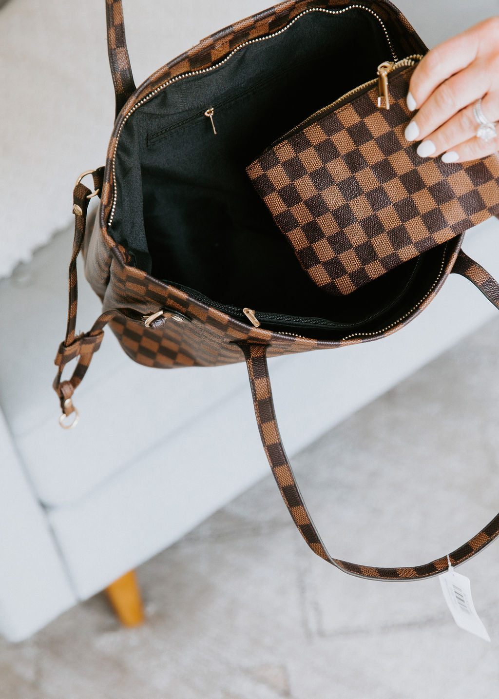 Chic Success Checkered Handbag