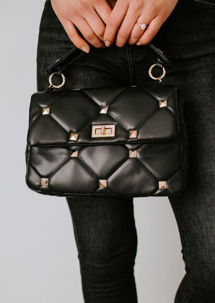 Renata Gold Stud Quilted Bag