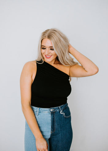 Ready In A Ruched Knit Top